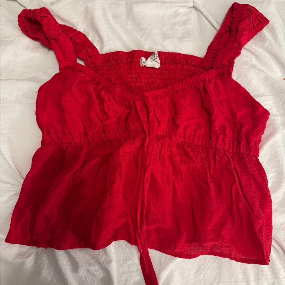 Chic Red Sleeveless Tank Top